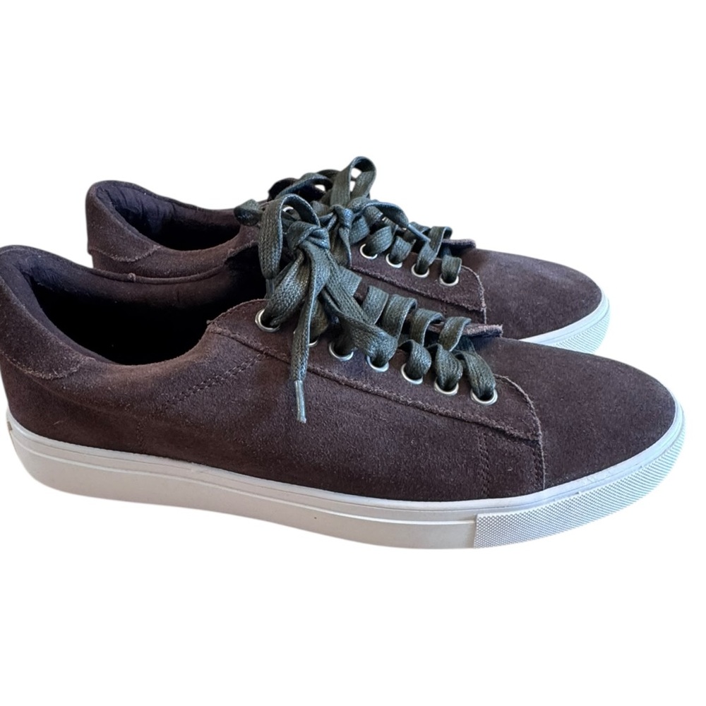 Brooks Brothers Shoes Mens Sz 9 Brown Suede Red Fleece Casual Comfort Sneakers